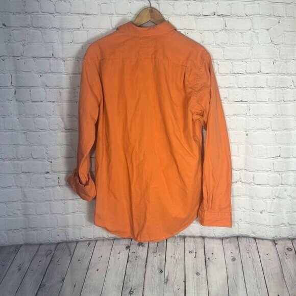 VTG Polo Ralph Lauren Shirt Mens Small Orange Type 1 Military Utility Button Up - Picture 4 of 9